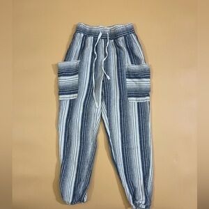 Indigo Rain Striped Cargo Pants